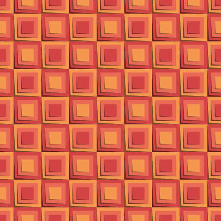 Seamless vector pattern with orange 3d squaresのイラスト素材