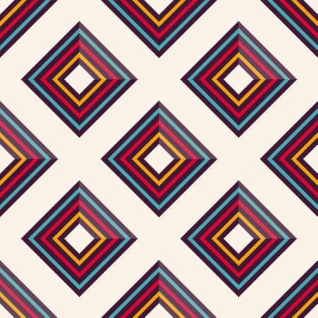 Seamless vector pattern with multicolored rhombusesのイラスト素材