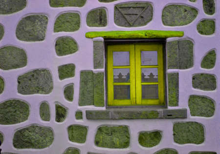 yellow windowの写真素材