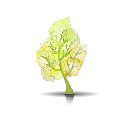 Eco tree.Tree Logo abstract design.Green Organic Oak Plant logotype concept illustration icon.Vectorのイラスト素材