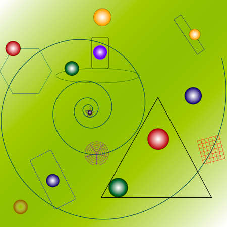 Abstract geometric colorful background in style suprematism. Kandinsky style abstractのイラスト素材