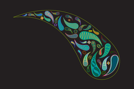 ethnic pattern of geometric shapes on a black background for your designのイラスト素材
