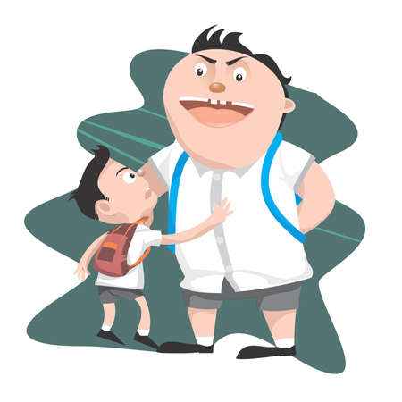 Campus bullying illustrationのイラスト素材