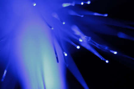 Abstract Optical Fibers of blue colorsの写真素材