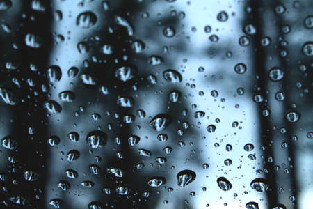 Abstract glass with water bubblesの写真素材