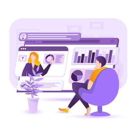 Mockup landing page website isometric design concept mobile application analytics tools. Vector illustrations.のイラスト素材