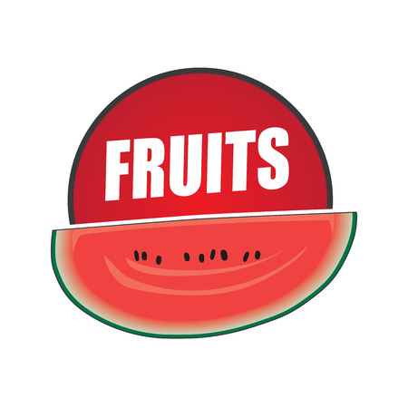 logo fruit, natural product and healthy foodのイラスト素材