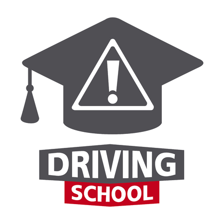logo of driving school, car and mechanicの写真素材