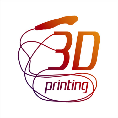 3D printing iconのイラスト素材