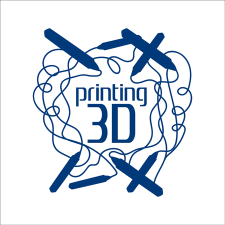 3D printing iconの写真素材