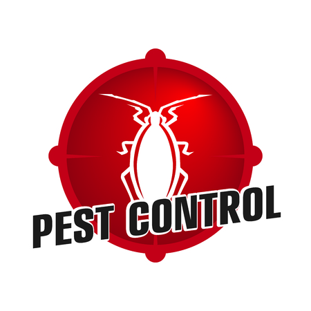 Vector logo for pest and insect control companyのイラスト素材