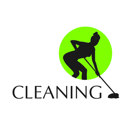 vector logo of cleaning and sweep serviceのイラスト素材