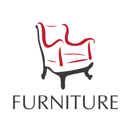vector logo for shop selling furniture, sofaのイラスト素材