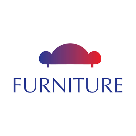 vector logo for shop selling furniture, sofaのイラスト素材