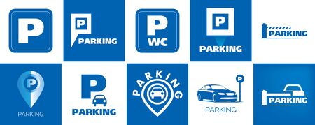 Vector of car Parking zoneのイラスト素材