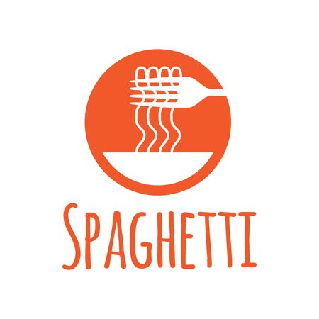 Vector logo of spaghetti, noodlesのイラスト素材