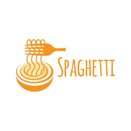 Vector logo of spaghetti, noodlesのイラスト素材