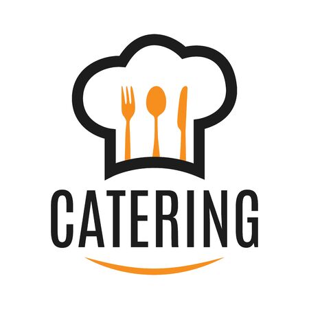 Vector logo catering, restaurant and foodのイラスト素材