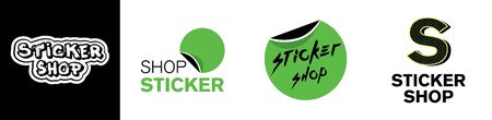 Vector logo for sticker shopのイラスト素材