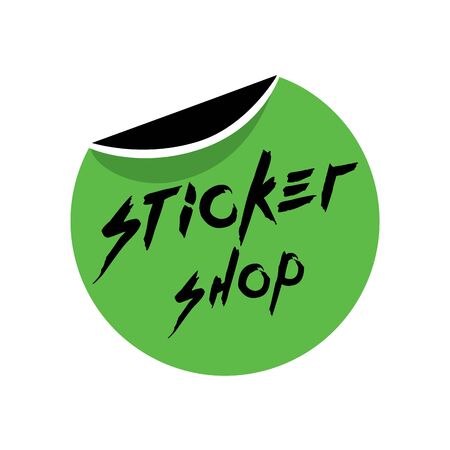 Vector logo for sticker shopのイラスト素材