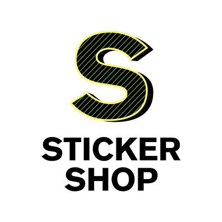 Vector logo for sticker shopのイラスト素材