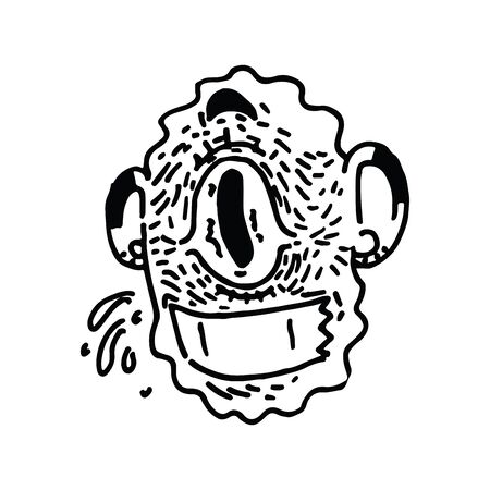 Abstract vector graphic character, space monsterのイラスト素材