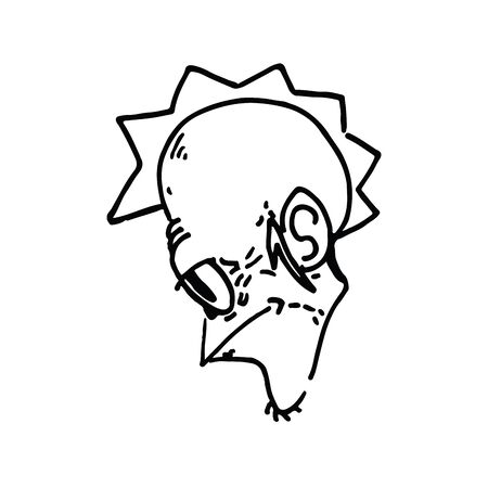 Abstract vector graphic character, space monsterのイラスト素材