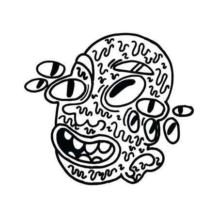Abstract vector graphic character, space monsterのイラスト素材
