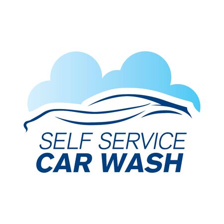 Vector logo of a self service car washのイラスト素材