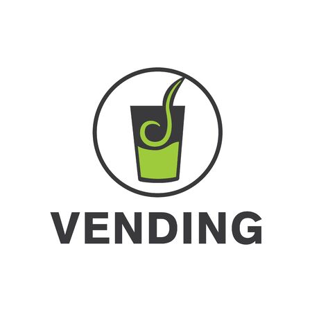 Vector logo of a vending machine with foodのイラスト素材