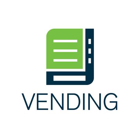 Vector logo of a vending machine with foodのイラスト素材