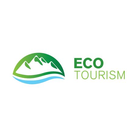 Vector logo of eco-travel, tourismのイラスト素材