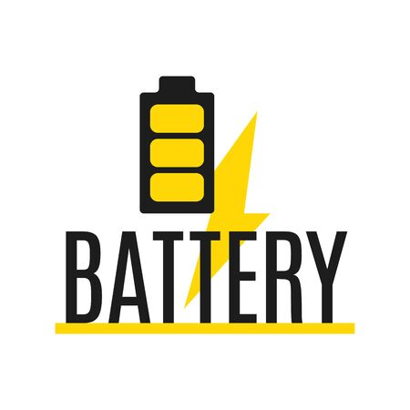 Vector logo of electric battery, chargeのイラスト素材