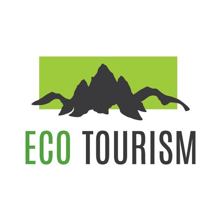 Vector logo of eco-travel, tourismのイラスト素材