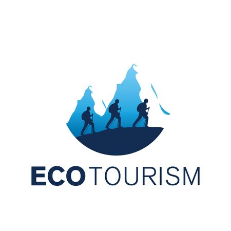 Vector logo of eco-travel, tourismのイラスト素材