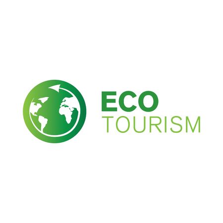 Vector logo of eco-travel, tourismのイラスト素材