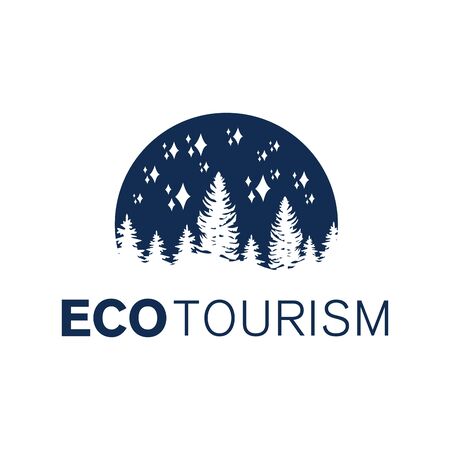 Vector logo of eco-travel, tourismのイラスト素材