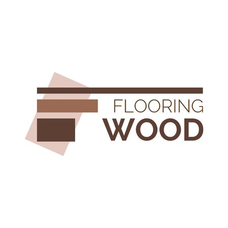 Vector logo of wooden floorsのイラスト素材
