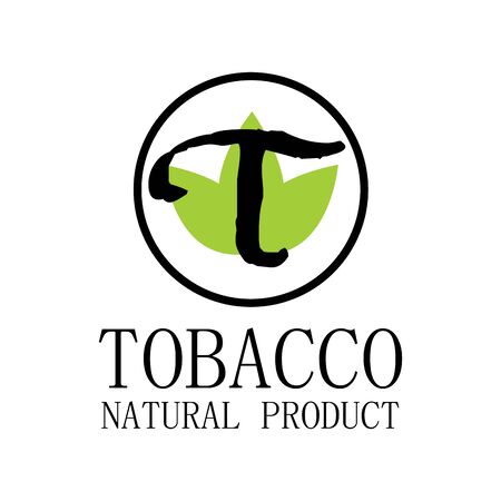 Vector logo for natural tobacco productsのイラスト素材