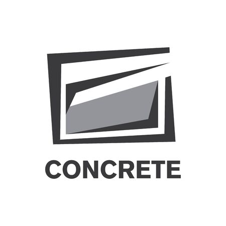 Vector logo of concrete, concrete blocksのイラスト素材