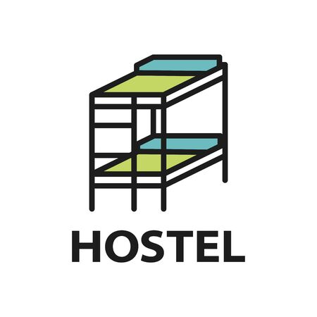 Vector logo of a hostel, hotelのイラスト素材