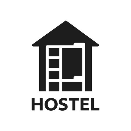 Vector logo of a hostel, hotelのイラスト素材