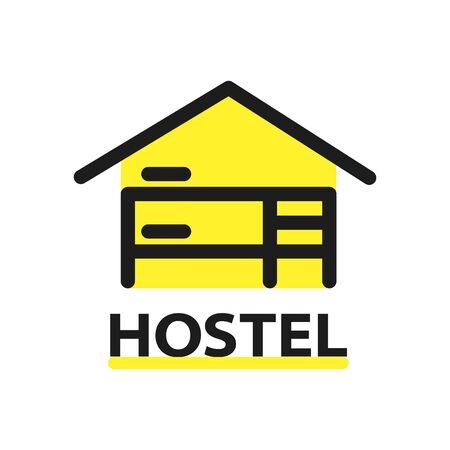 Vector logo of a hostel, hotelのイラスト素材