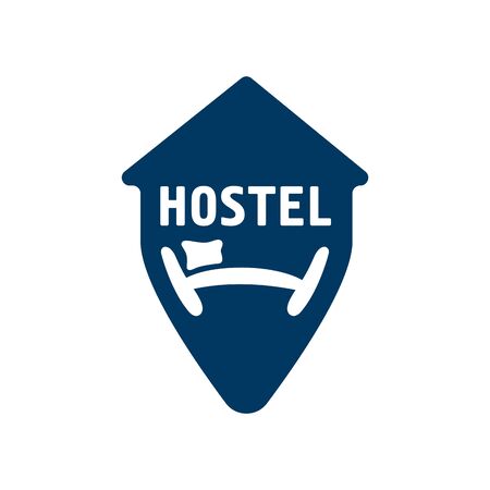 Vector logo of a hostel, hotelのイラスト素材