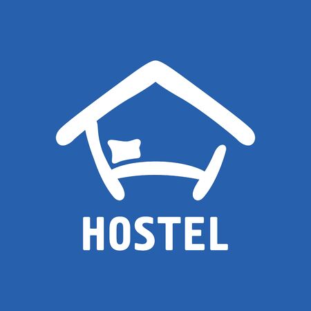 Vector logo of a hostel, hotelのイラスト素材