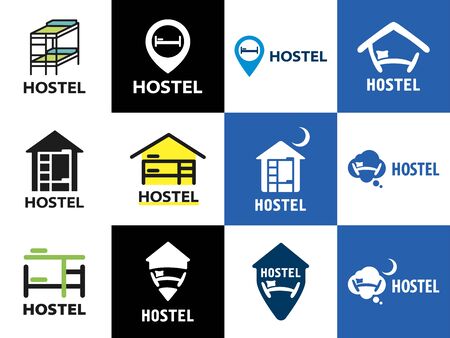 Vector logo of a hostel, hotelのイラスト素材