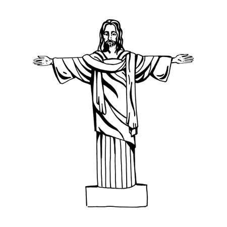 Vector illustration of Jesus Christ, God and religionのイラスト素材