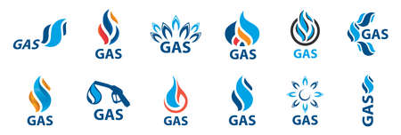 Vector logo of the gas station, equipmentのイラスト素材
