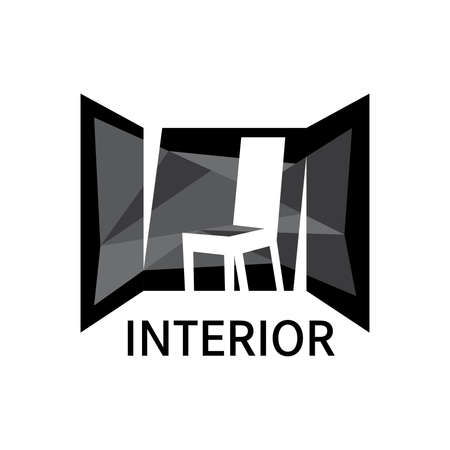 Vector logo interior design of a houseのイラスト素材