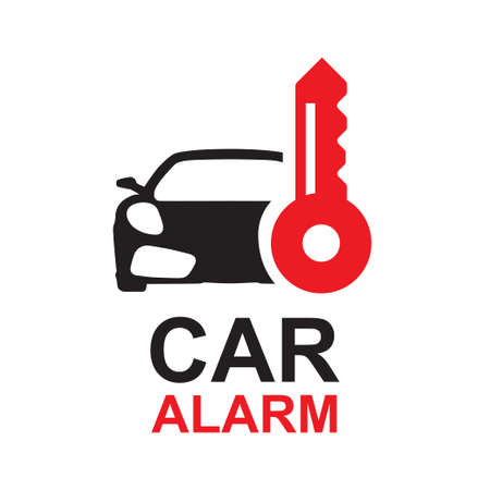 vector logo of the car alarm system installationのイラスト素材